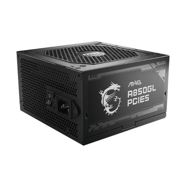 Fuente de Poder MSI MAG A850GL PCIE5 - 850W - 80 PLUS Gold - Modular - ATX