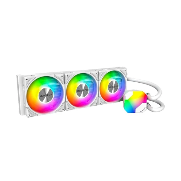 Enfriador Líquido Montech HyperFlow ARGB 360mm All in One – Blanco