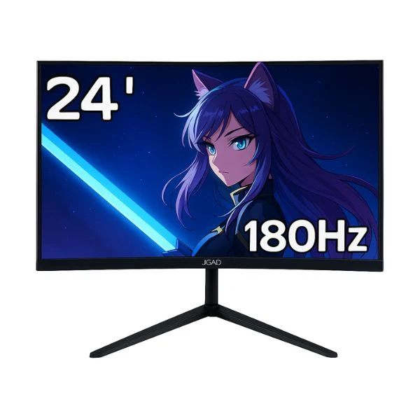 Monitor Jemip Reaper 24" – Gaming Curvo – Full HD 1920x1080 – 100Hz – IPS – RGB – VGA+HDMI – Negro