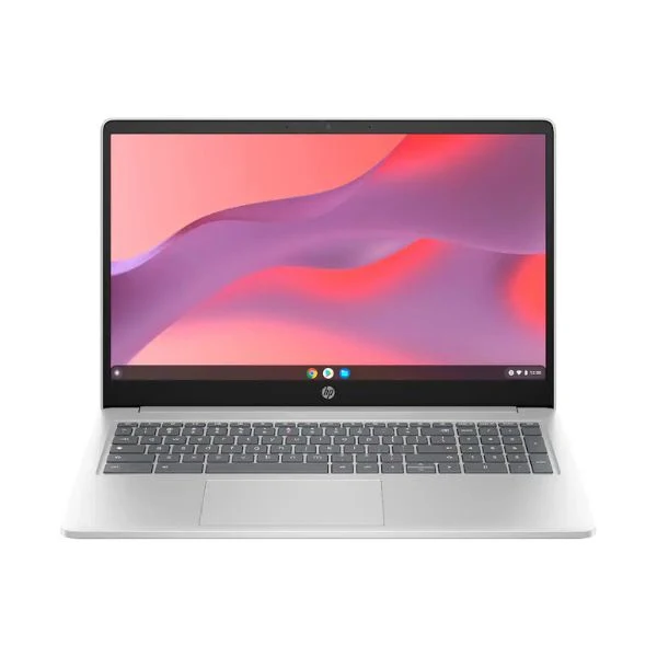 Laptop HP Chromebook 15.6" - Intel Processor N200 - 8GB RAM - 64GB eMMC - HD - Chrome OS - Natural Silver - 7J267UA#ABA