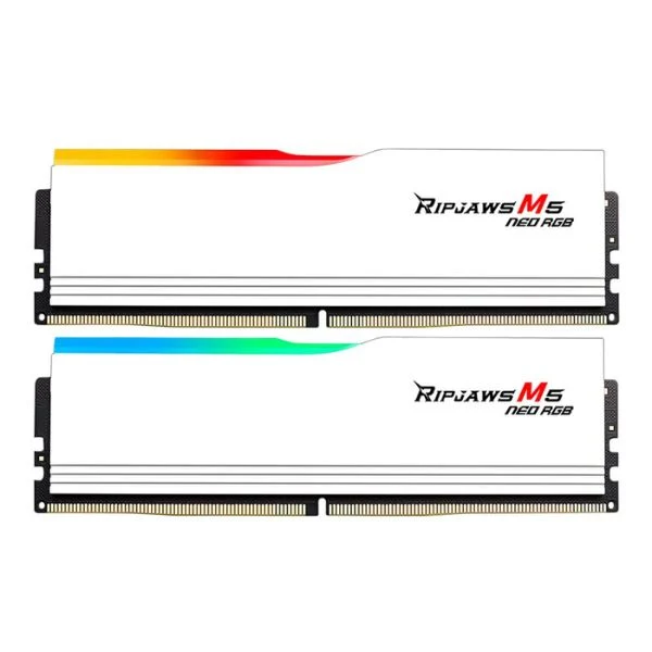 Memoria RAM G.SKILL Ripjaws M5 Neo RGB 64GB (2x32GB) DDR5 6000MHz PC5-48000 CL28 Dual Channel – Para PC (White)