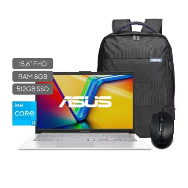Laptop Asus VivoBook Go 15 E1504GA 15.6" - Intel Core i3-N305 - 8GB - 512GB SSD - Intel UHD Graphics - Windows 11 - E1504GA-NJ531W