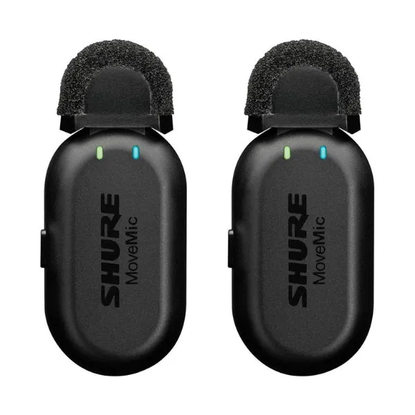 Sistema inalámbrico Shure MoveMic Lavalier de dos canales con receptor