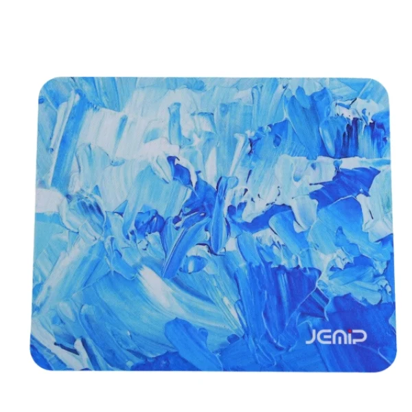 Mouse Pad Jemip Basic JP-MP01 - Superficie de Tela - Base Antideslizante - 20x24 cm - Azul Helado