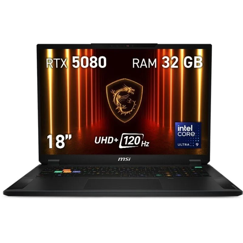 MSI Stealth 18 HX AI A2XWIG-040XES - 18" - Intel Core Ultra-9-275HX - 32GB - 2TB SSD - GeForce RTX 5080 - FreeDos