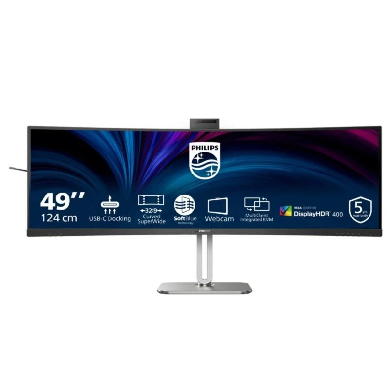 Monitor Philips 49B2U6900CH Dual QHD 75Hz VA Curvo HDR400 Webcam KVM USB-C - 49"