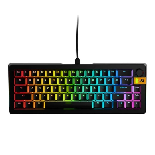 Teclado Gaming Mecánico Cableado Glorious GMMK 3 65% RGB Fox Linear - MK365PBFOXWBLK - Negro