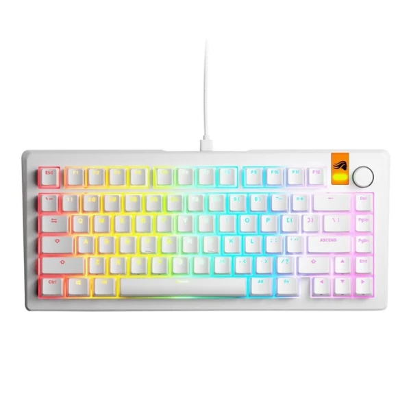 Teclado Gaming Mecánico Glorious GMMK 3 HE 75% Blanco Hall Effect Hot-Swap