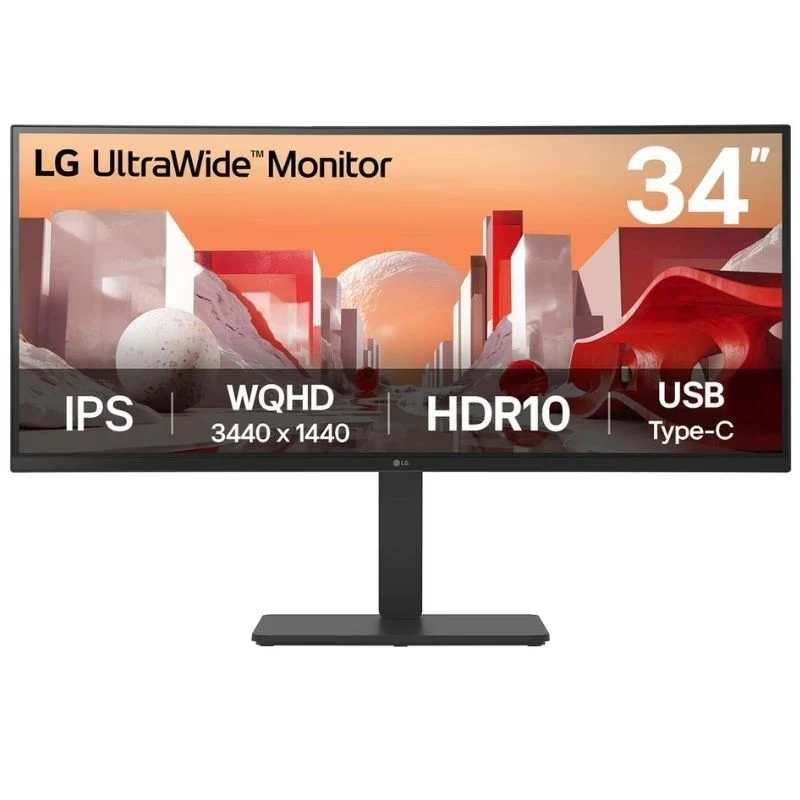 Monitor LG 34BA75QE-B IPS Curvo 3440x1440 WQHD HDR10 USB-C 90W Altavoces KVM Vesa