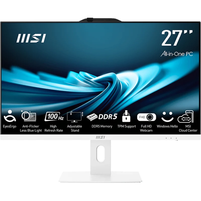 MSI Pro AP272P - 27" - Intel Core i5-12400 - 16GB - 1TB SSD - Blanco - FreeDos