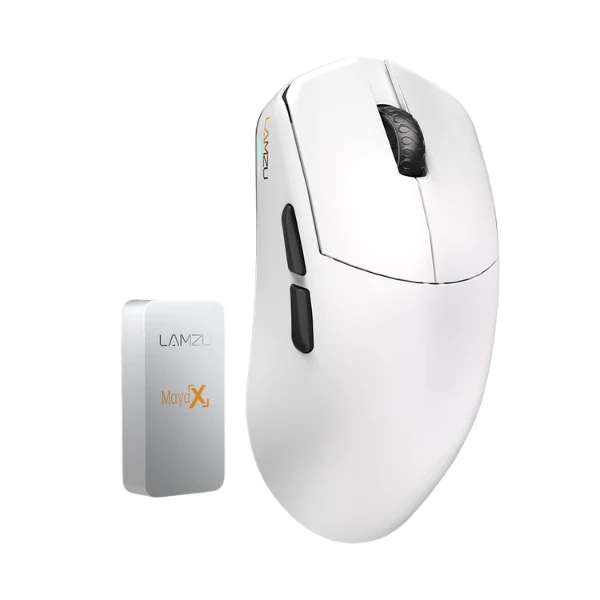 Mouse Gaming Inalámbrico Lamzu MAYA X 8000Hz con Sensor Pixart 3950 - MAYA X WHITE - Blanco