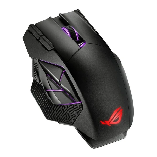 Mouse Gaming Inalámbrico ASUS ROG Spatha X Aura RGB 19000 DPI con 12 Botones Programables - P707ROGSPATHAX - Negro