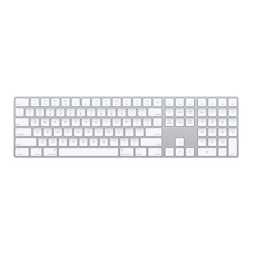 Teclado Apple Magic Keyboard con Teclado Numérico - Recargable - Bluetooth y USB - Mecanismo Tijera - Plateado - MXCJ3LL/A