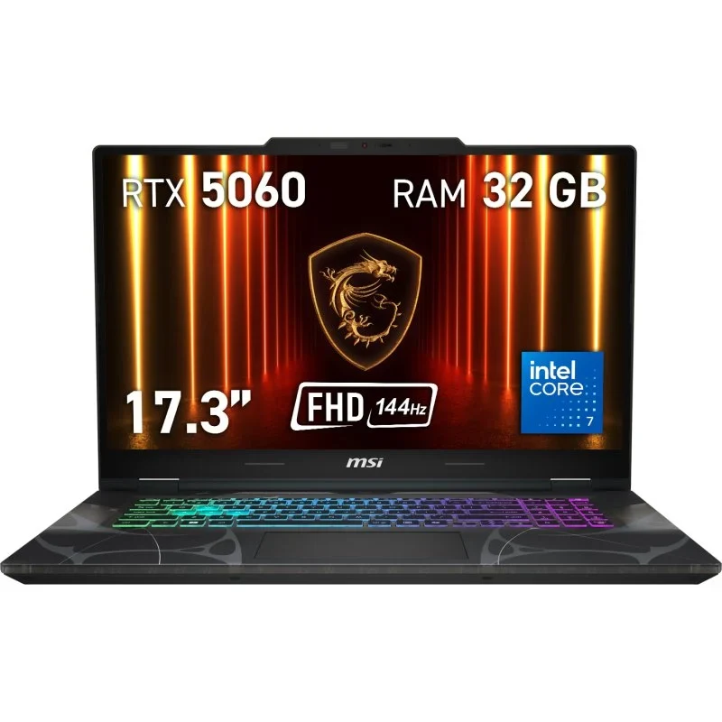 MSI Cyborg 17 B2RWFKG-068XES - 17.3" - Intel Core 7 240H - 32GB - 1TB SSD - GeForce RTX 5060 - FreeDos