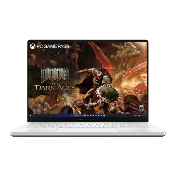 Laptop ASUS ROG Zephyrus G14 AMD Ryzen AI 9 Series 300 32GB RAM 1TB SSD 14" NVIDIA GeForce RTX 5070 Ti Platinum White