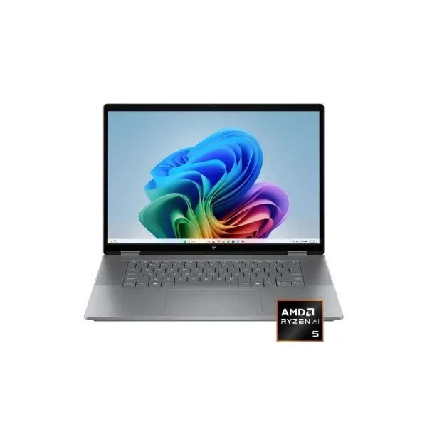 Laptop HP OmniBook X Flip 2 en 1 Touchscreen AMD Ryzen AI 5 Series 300 16GB RAM 512GB SSD 16" AMD Radeon 840M Meteor Silver