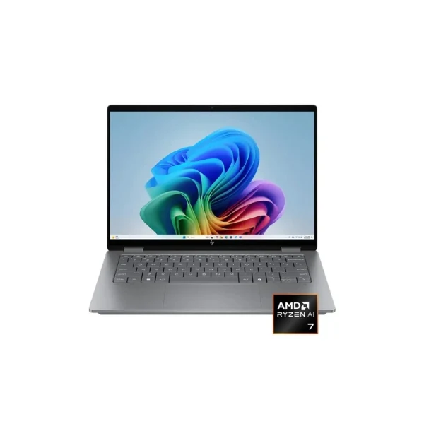 Laptop HP OmniBook X Flip 2 en 1 Touchscreen AMD Ryzen AI 7 Series 300 24GB RAM 1TB SSD 14" AMD Radeon 860M Meteor Silver