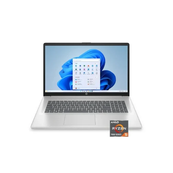 Laptop HP 17.3" AMD Ryzen 5 Series 7000 8GB RAM 512GB SSD AMD Radeon Natural Silver
