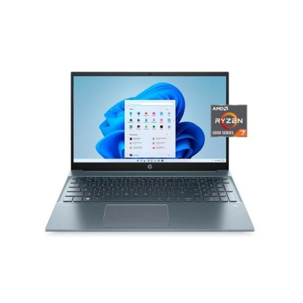 Laptop HP Pavilion 15 AMD Ryzen 7-5700U Pantalla 15.6" FHD IPS - Fog Blue - 8GB DDR4 - 512GB SSD - 15-EH1070