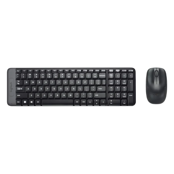 Combo Teclado Mouse Logitech MK220 Inalámbrico - 1000DPI - 3 Botones - Layout Español - Negro
