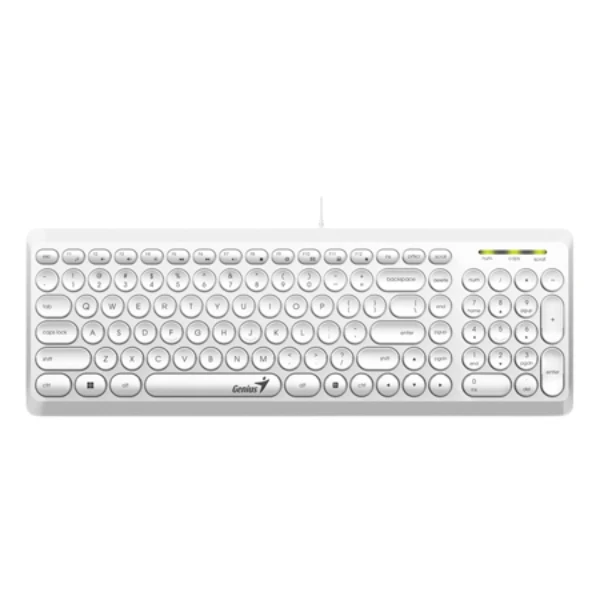Teclado Genius SlimStar Q200 - USB - Español - Blanco