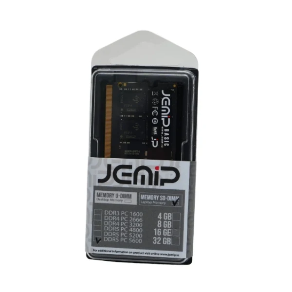 Memoria RAM Jemip 32GB DDR5 5600MHz SODIMM – Para Laptop