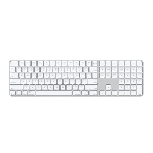 Teclado Apple Magic Keyboard con Touch ID y Teclado Numérico - Para Mac con Apple Silicon - Recargable USB-C - Bluetooth - Blanco - MXK73LL/A