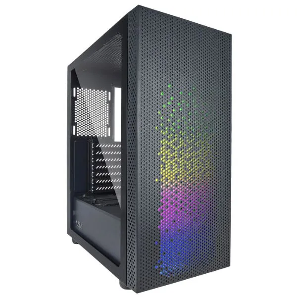 Case gaming AZZA CELESTA 340F - Mid Tower - ATX - Negro - 3x USB - HD Audio - Fan ARGB - Vidrio Templado