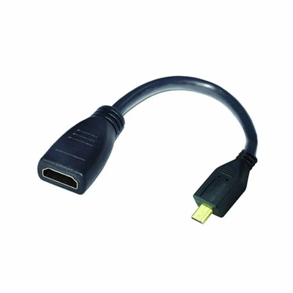 Cable Adaptador Argom Micro HDMI a HDMI - 15cm - Negro - ARG-CB-0054