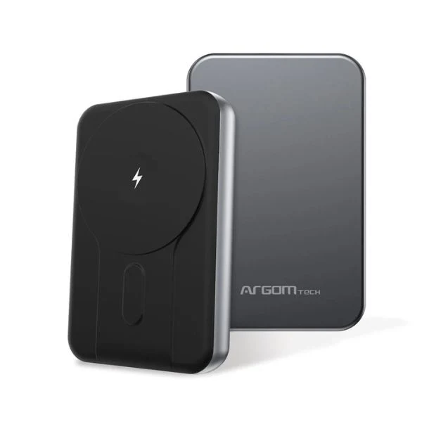 Power Bank Argom MS10 Magnético - 10000mAh - Aluminium Silver - ARG-PB-1162SL
