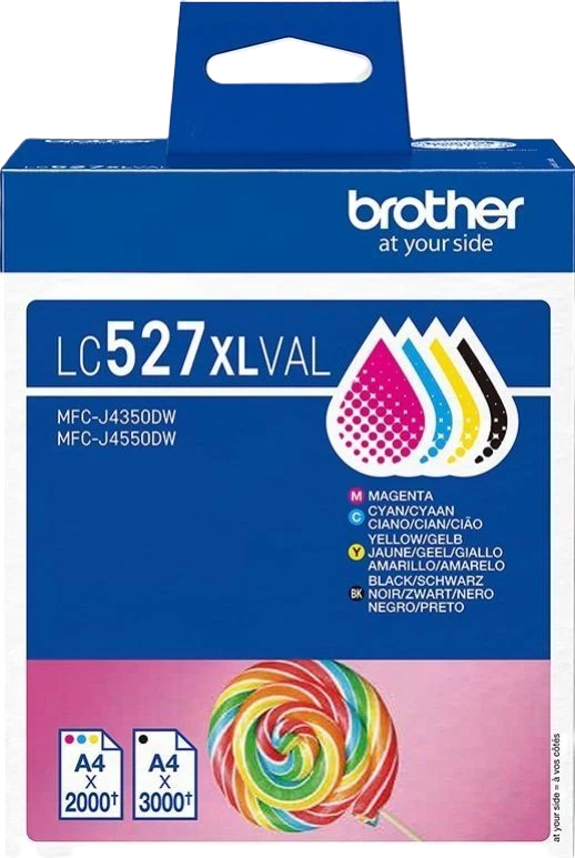 Brother LC527XL Pack de 4 Cartuchos de Tinta Originales - LC527XLVAL