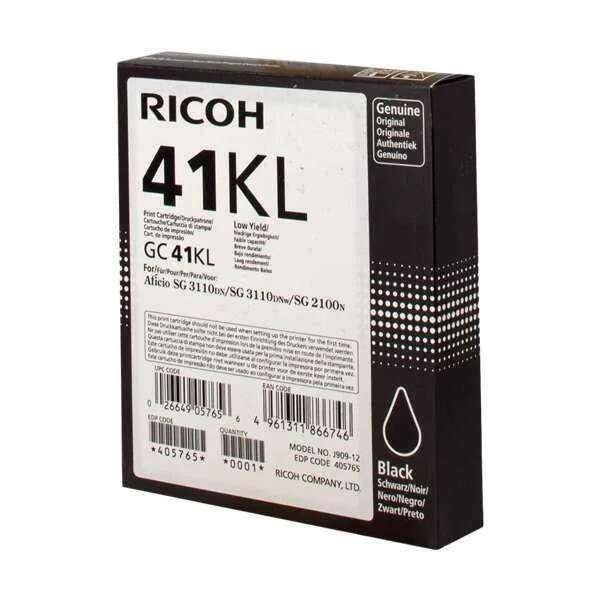 Ricoh GC41KL Negro Cartucho de Gel Original - 405765