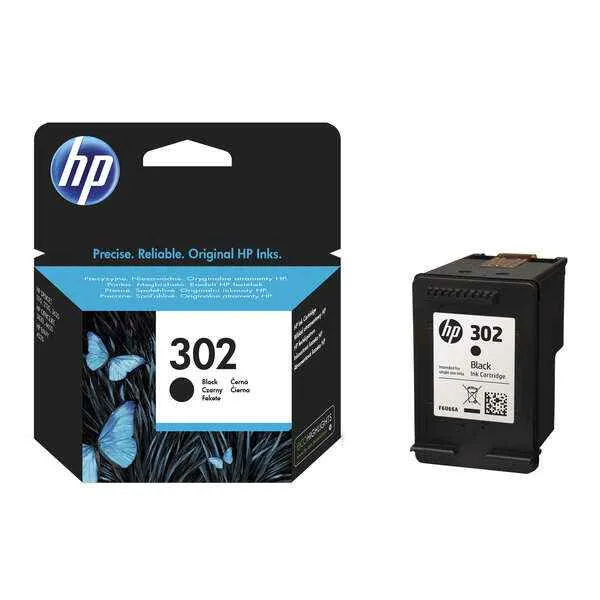 HP 302 Negro Cartucho de Tinta Original - F6U66AE para Impresoras