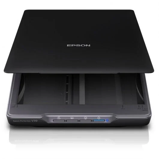 Epson Perfection V39II Escaner Fotografico y de Documentos 4800ppp - Alimentacion y Conectividad por USB - Fabricado con un 30% de Plastico Reciclado