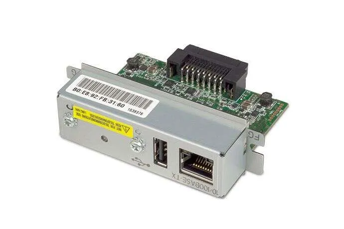 Epson UB-E04 Interface Ethernet para Impresoras Epson - 1x RJ-45 (10Base-T/100Base-TX), 1x USB-A