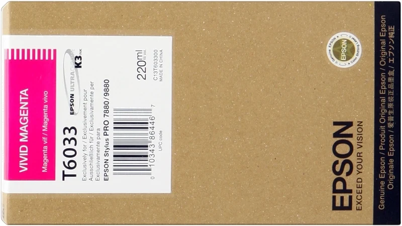 Epson T6033 Magenta Cartucho de Tinta Original - C13T603300
