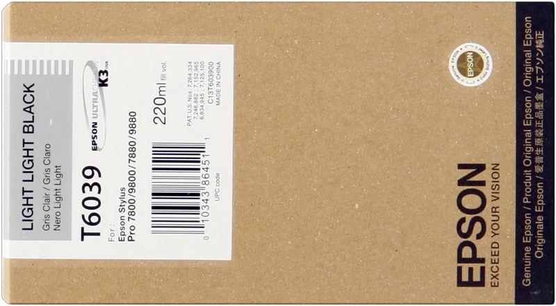 Epson T6039 Negro Light Light Cartucho de Tinta Original - C13T603900