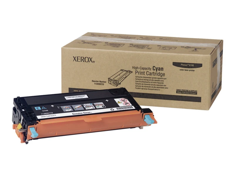 Tóner Xerox Phaser 6180MFP Cian Alto Rendimiento