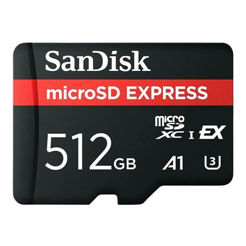 Tarjeta de Memoria Sandisk 512GB microSD Express Class 10 / U3 Flash Memory Card