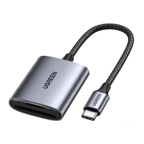 Lector de Tarjetas UGreen USB-C a SD/TF con Carcasa de Aluminio