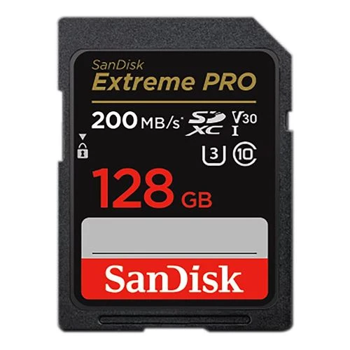 Tarjeta de Memoria Sandisk 128GB Extreme PRO SDXC Class 10 UHS-1 V30 Flash Memory Card