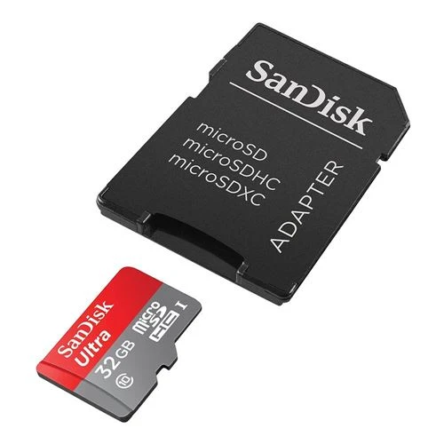 Tarjeta de Memoria Sandisk Ultra PLUS 32GB microSDHC Class 10/ V10 Flash Memory Card w/ Adapter