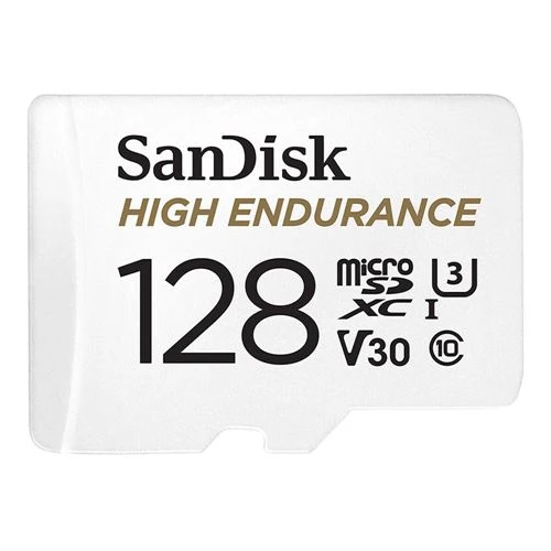 Tarjeta de Memoria Sandisk 128GB High Endurance microSDXC Class 10 / UHS-I Flash Memory Card