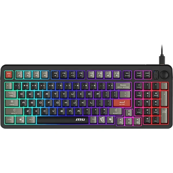 Teclado MSI Gaming Forge GK110 - RGB - Membrana - Rueda de Volumen - USB - Inglés - Negro - S11-04USS02-HH9