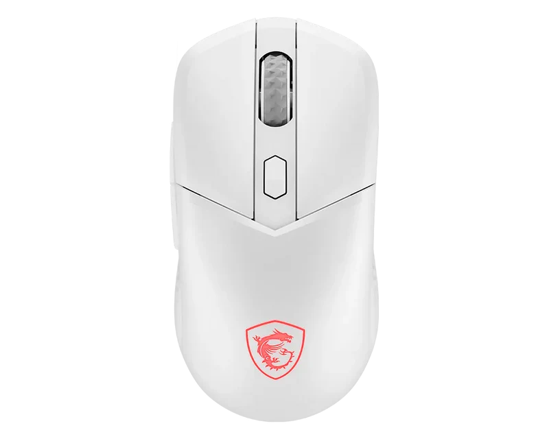 Mouse MSI Gaming Versa 300 Wireless - 8000 DPI - 6 Botones - RGB - Bluetooth 5.3 - Blanco