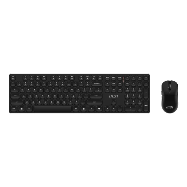 Combo Teclado y Mouse MSI Forge GK210 Wireless - Teclado Español - 2.4GHz USB - Mouse 1600 DPI - 6 Botones - Batería Recargable - S11-43LS201-Y92 - Negro