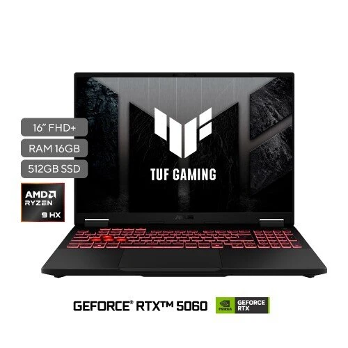 Laptop Gamer ASUS TUF Gaming A16 16" - Ryzen 9 8940HX - 16 GB - 512 GB SSD