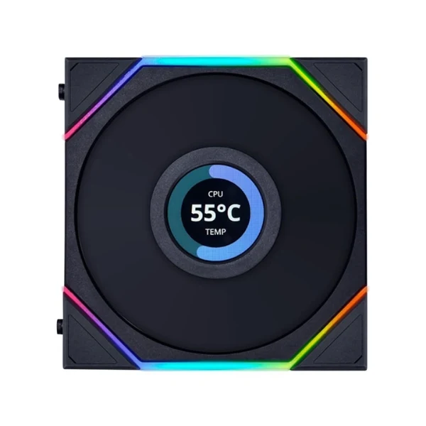 Fan Cooler Lian Li UNI FAN TL LCD FLEX Reverse Blade Fluid Dynamic Bearing 120mm - Negro - RGB