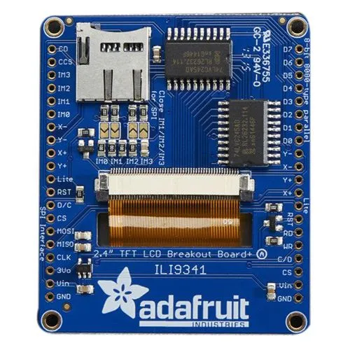 Tarjeta de Memoria Adafruit Industries 2.4" TFT LCD
