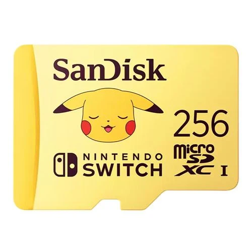 Tarjeta de Memoria Sandisk 256GB Pokemon Pikachu microSDXC UHS-I Flash Memory Card